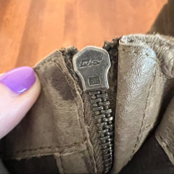 SAM EDELMAN | Olive green suede lace up combat moto style summer back zi… - Picture 8 of 15